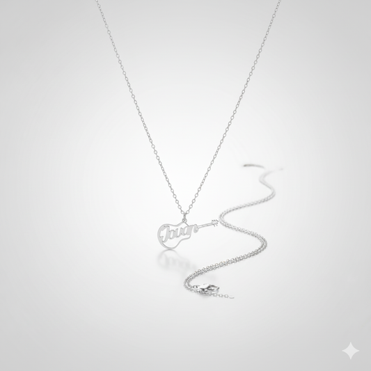 Pendentif et Tour de cou Motif JOVAN Guitare