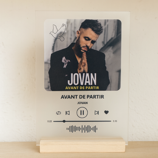 Plaque En Plexiglas et son support bois